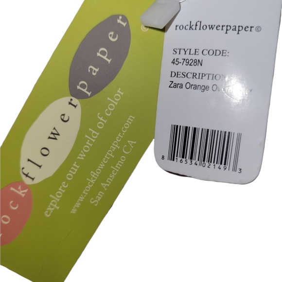 NWT RockPaperFlower Zara Orange Overnighter Bag in Orange Geometric Floral - Picture 4 of 4